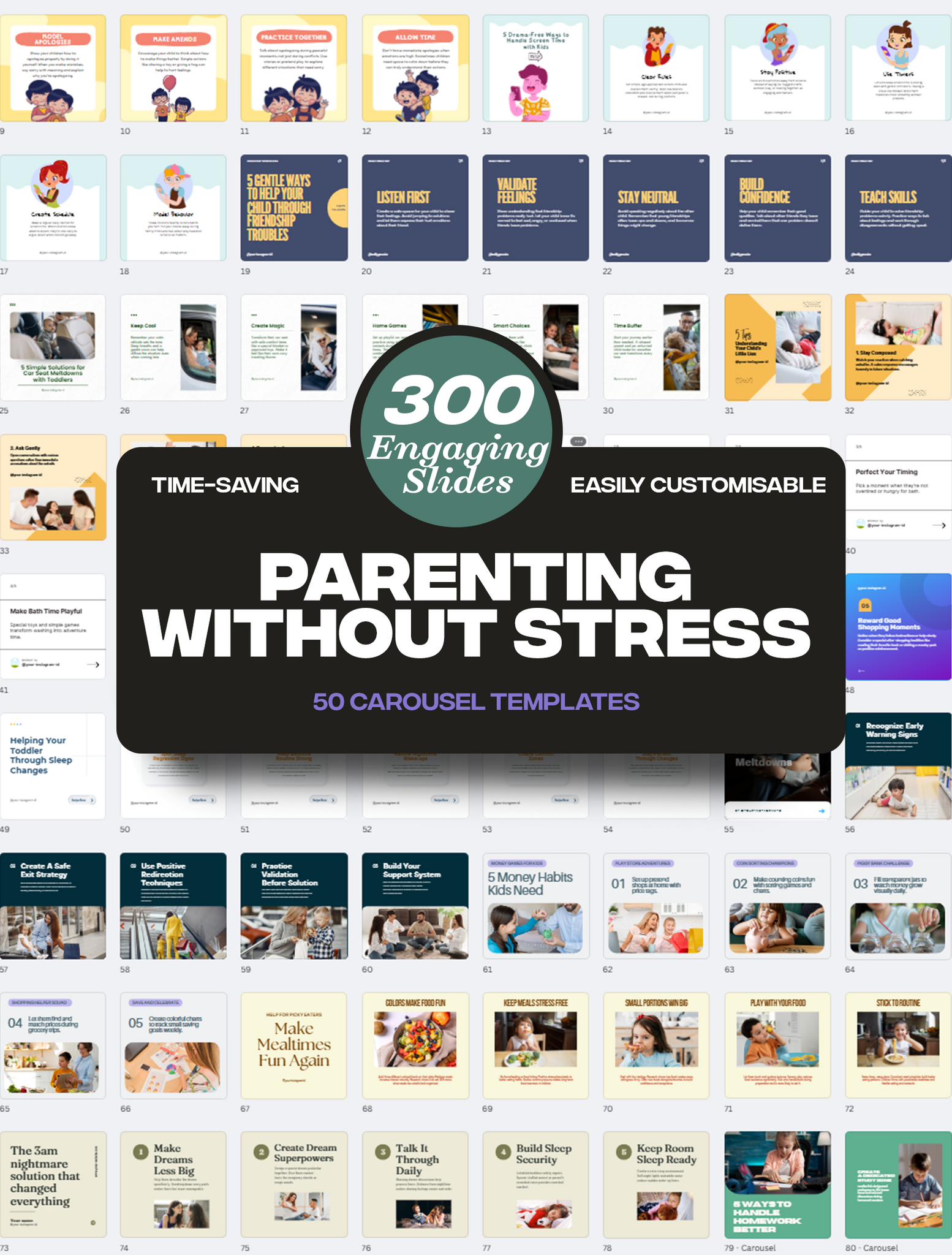 300 Slides: 50 Positive Parenting Carousels Bundle